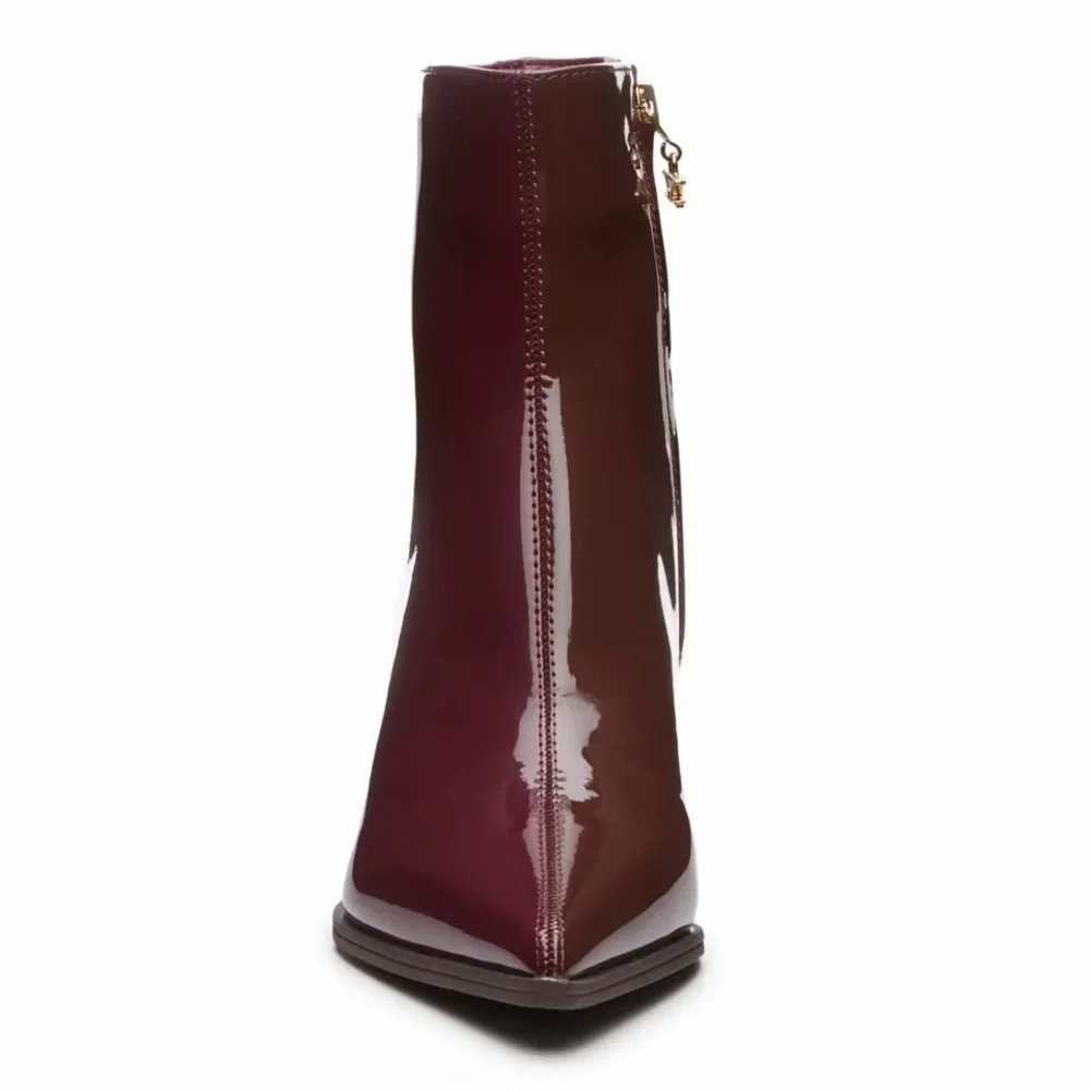 Circus by Sam Edelman Burgundy & Brown Ankle Boots - Picture 6 of 11